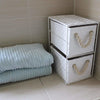Modern Stylish Storage Unit with Wire Metal Frame, Drawers Rope Handles DL Modern