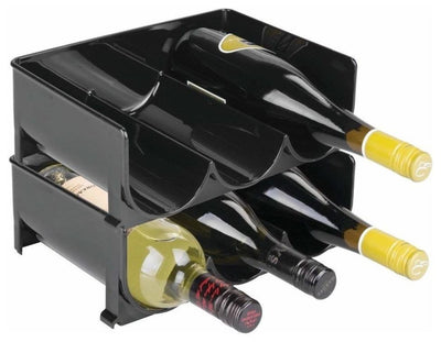 Modern Stylish Wine Holder, Plastic, Stackable Design With 3-Bottle Capacity DL Modern