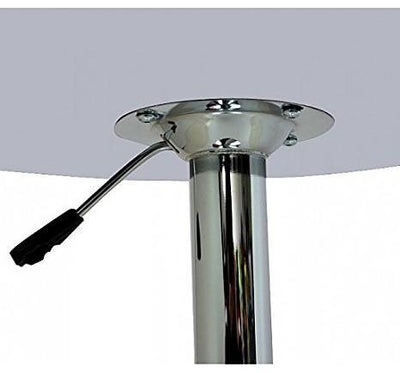 Modern Swivel Bar Table with Chrome Plated Frame and MDF Top, Round Design DL Modern