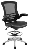 Modern Swivel Chair, Black Breathable Fabric With Armrest and Padded Seat DL Modern