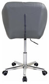 Modern Swivel Chair Upholstered, Faux Leather, Extra Padded Cushioned Seat, Grey DL Modern