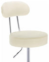 Modern Swivel Chair Upholstered, Faux Leather, Padded Seat and Backrest, Cream DL Modern