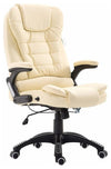 Modern Swivel Chair Upholstered, PU Leather, Extra Padded, Cream DL Modern