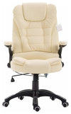 Modern Swivel Chair Upholstered, PU Leather, Extra Padded, Cream