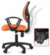 Modern Swivel Chair With Armrest and Backrest, Adjustable Height Design, Orange DL Modern