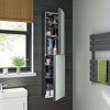Modern Tall Mirror Cabinet, Stainless Steel With Double Door and Inner Shelves DL Modern