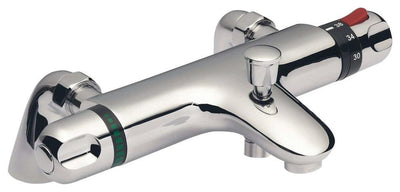 Modern Thermostatic Bath Shower Mixer With Ceramic Disc, Chrome Plated Finish DL Modern