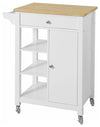 Modern Trolley Cart, MDF and Pine Wood With Chipboard Top and Drawer DL Modern