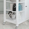Modern Trolley Cart, MDF and Pine Wood With Chipboard Top and Drawer DL Modern