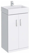 Modern Vanity Unit and Basin Storage Cabinet With 2-Door and Inner Shelf, White DL Modern