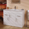 Modern Vanity Unit Basin With White Cabinet and Inner Shelves for Extra Storage DL Modern