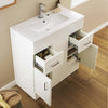 Modern Vanity Unit with White Ceramic Basin Sink, 2 Doors and Inner Shelf DL Modern