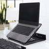 Modern Ventilated Laptop Stand, Black Steel Metal-Mesh, Adjustable Design DL Modern