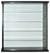 Modern Wall Display Cabinet, Black Finished Solid Wood With 4 Glass Shelves DL Modern
