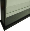Modern Wall Display Cabinet, Black Finished Solid Wood With 4 Glass Shelves DL Modern
