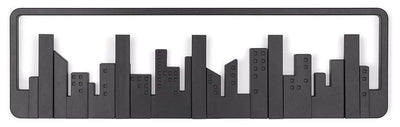 Modern Wall-Mounted Coat Rack with Multi-Hooks System, Simple City Design DL Modern