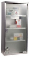 Modern Wall Mounted Medicine Cabinet, Stainless Steel With Lockable Glass Door DL Modern