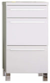 Modern Wardrobe Cabinet, White High Gloss Finished MDF With 3 Storage Drawer DL Modern