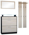 Modern Wardrobe Set, MDF With Shoe Cabinet, Mirror and 2-Panel With 4-Hook, Avol DL Modern