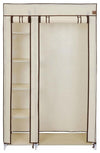 Modern Wardrobe, Waterproof Fabric With Hanging Rail and Shelves for Storage DL Modern