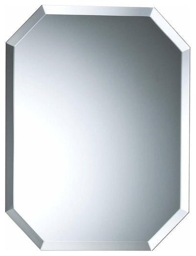 Octagonal Bathroom Wall Mirror With Bevel, 40x50 Cm