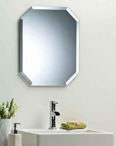 Octagonal Bathroom Wall Mirror With Bevel, 40x50 Cm DL Modern