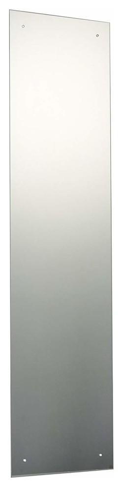 Rectangle Mirror with Drilled Holes and Chrome Cap Wall Hanging Fixing Kit DL Modern