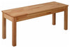 Rectangular Dining Bench, Oak Finished Solid Wood, Traditional Design DL Traditional