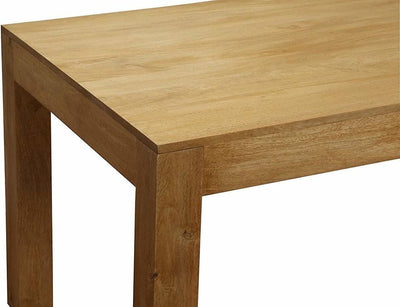 Rectangular Dining Table, Oak Finished Solid Mango Hardwood, Traditional Style DL Traditional