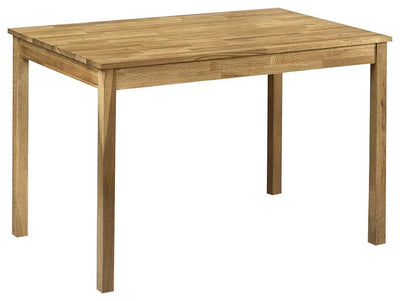 Rectangular Dining Table, Oak Finished Solid Wood, Traditional Design DL Traditional