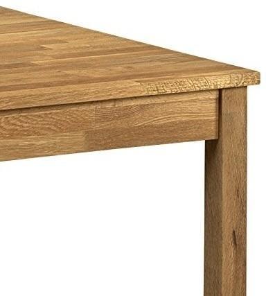 Rectangular Dining Table, Oak Finished Solid Wood, Traditional Design DL Traditional