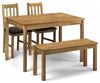 Rectangular Dining Table, Oak Finished Solid Wood, Traditional Design DL Traditional