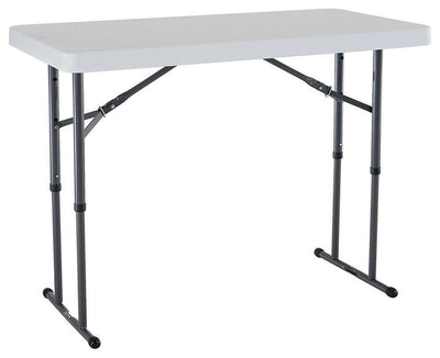 Rectangular Folding Table, Coated Steel Metal Frame and Plastic Tabletop DL Contemporary