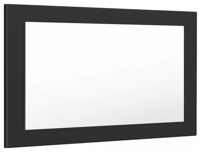 Rectangular Wall Mounted Mirror, MDF With Rounded Edges, Black Matte DL Modern