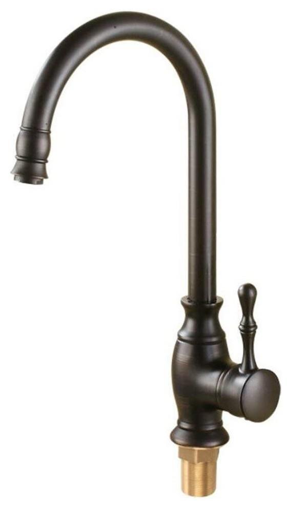 Retro Black Mixer Tap Sink, Brass With 360 Swivel Spout, Traditional Style DL Traditional
