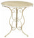 Round Dining Table, Cream Coating Finished Iron, Simple Traditional Design DL Traditional
