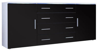 Sideboard, MDF With 2-Door, 4-Drawer and 2 Flexible Shelves, Modern Design DL Modern