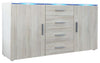 Sideboard, MDF With 2-Door, 4-Drawer and 2 Flexible Shelves, Modern Design DL Modern