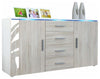 Sideboard, MDF With 2-Door, 4-Drawer and 2 Flexible Shelves, Modern Design DL Modern