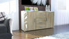 Sideboard, MDF With 2-Door, 4-Drawer and 2 Flexible Shelves, Modern Design DL Modern