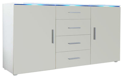 Sideboard, MDF With 2-Door, 4-Drawer and 2 Flexible Shelves, Modern Design DL Modern