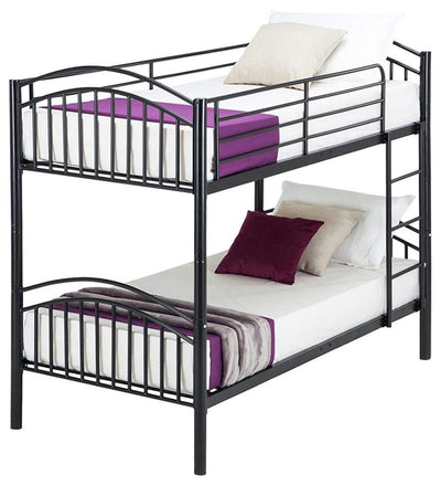 Single Bunk Beds, Metal With Side Ladder DL Modern