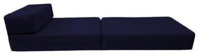 Single Fold Out Z-Design Bed Chair, Soft and Comfortable, Navy Blue DL Modern