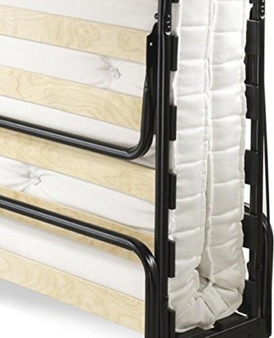 Single Folding Guest Bed With Pocket Sprung Mattress and 4 Castors Wheels DL Modern