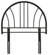 Single Headboard in Black Finished Solid Metal, Simple and Contemporary Design DL Contemporary