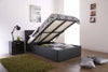 Single Lift Up Bed, Black Faux Leather With Plenty Storage Space, Modern Style DL Modern