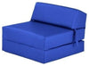 Single Sofa Bed, Faux Leather, Contemporary Style, Blue DL Contemporary