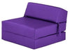 Single Sofa Bed, Faux Leather, Contemporary Style, Purple DL Contemporary