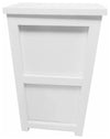 Slim Narrow Bedside Table, White Finished Wood With 2-Storage Drawers DL Traditional