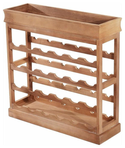 Stackable 4-Tier Wine Rack, Solid Wood, 24-Bottle Capacity Contemporary Style DL Contemporary